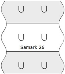 Prijsetiket 12x26mm Sato Samark wit afneembaar 1500 etiket
