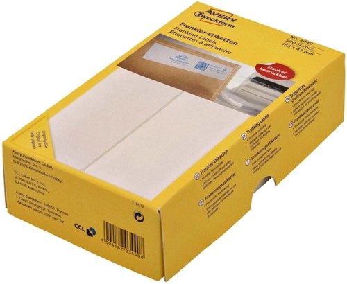 Frankeeretiket Avery 3441 128x38mm 500st 500 etiket