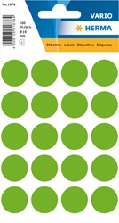 Etiket HERMA 1878 rond 19mm fluor groen 100stuks 5 Vel