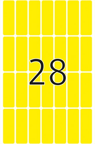 Etiket HERMA 2361 13x40mm geel 896stuks 32 Vel-1