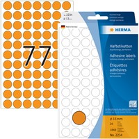 Etiket HERMA 2234 rond 13mm fluor oranje 1848stuks 24 Vel-3