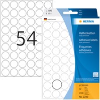 Etiket HERMA 2240 rond 16mm wit 1728st 32 Vel-2