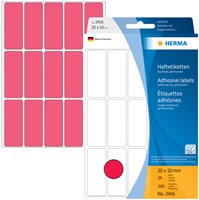 Etiket HERMA 2416 20x50mm fluor rood 360st 32 Vel-2