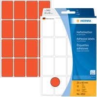 Etiket HERMA 2452 25x40mm rood 512st 32 Vel-2