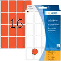 Etiket HERMA 2452 25x40mm rood 512st 32 Vel-3