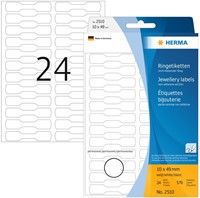 Etiket HERMA 2510 10x49mm wit 576stuks 24 Vel