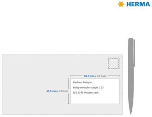 Etiket HERMA 4609 52.5x21.2mm prem wit 11200stuks 200 Vel-3