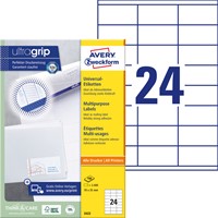 Etiket AZ 3422 70x35mm wit 2400stuks 100 Vel-2