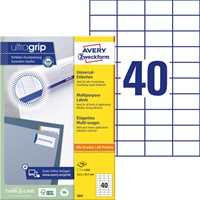 Etiket Avery 3651 52.5x29.7mm wit 4000st 100 Vel-2