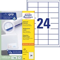 Etiket AZ 3658 64.6x33.8mm wit 2400stuks 100 Vel-2