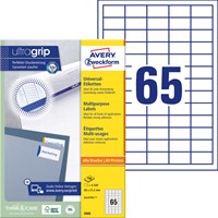 Etiket AZ 3666 38x21.2mm wit 6500stuks 100 Vel-2