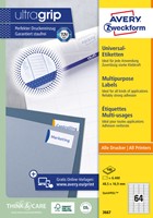 Etiket Avery 3667 48.5x16.9mm wit 6400st 100 Vel