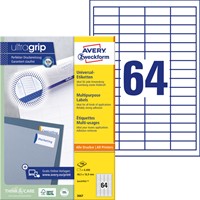 Etiket AZ 3667 48.5x16.9mm wit 6400stuks 100 Vel-2