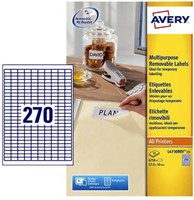 Etiket Avery L4730REV 17.8x10mm wit 6750stuks 25 Vel