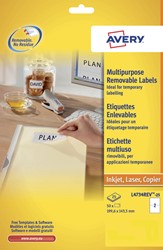 Etiket Avery L4734REV 199.3x143.5mm wit 50st 25 Vel