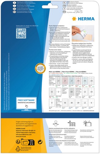 Etiket HERMA 4519 199.6x143.5mm acetaatzijde wit 20 Vel-2