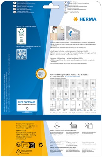 Etiket HERMA 4387 rond 30mm verwijderb wit 1200st 25 Vel-2