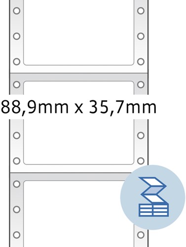 Etiket HERMA 8181 88.9x35.7mm 1-baans geel 2000st 2000 etiket-2