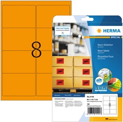 Etiket HERMA 5145 99.1x67.7mm fluor or 160stuks 20 Vel