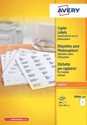Etiket Avery DP001 210x297 wit 100st 100 Vel