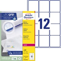 Etiket Avery L7164 63.5x72mm wit 1200stuks 100 Vel-2