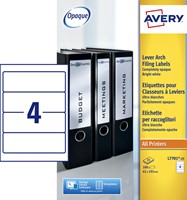 Rugetiket Avery breed 62x192mm zelfklevend wit 25 Vel
