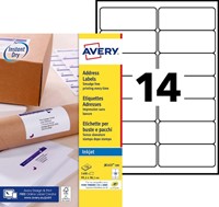 Etiket Avery J8163-100 99.1x38.1mm wit 1400stuks 100 Vel-2