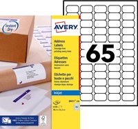 Etiket Avery J8651-100 38.1x21.2mm wit 6500stuks 100 Vel-2