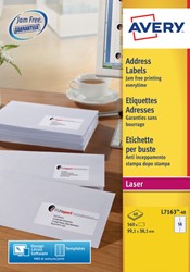 Etiket Avery L7163-40 99.1x38.1mm wit 560stuks 40 Vel