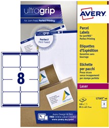 Etiket Avery L7165-40 99.1x67.7mm wit 320stuks 40 Vel