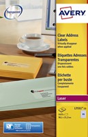 Etiket Avery L7551-25 38.1x21.1mm tr 1625stuks 25 Vel