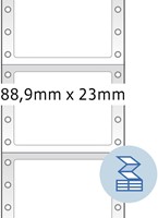 Etiket HERMA 8160 88.9x23mm 1-baans wit 2000st 2000 etiket-2