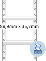 Etiket HERMA 8161 88.9x35.7mm 1-baans wit 2000st 2000 etiket-2