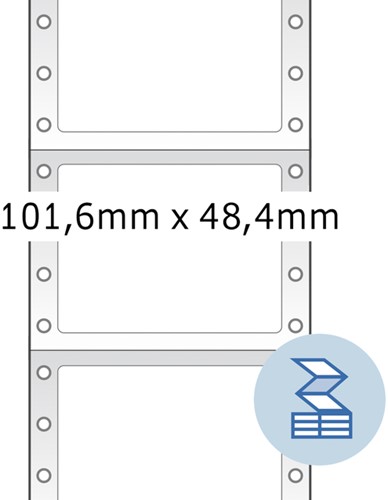Etiket HERMA 8163 101.6x48.4mm 1-baans wit 2000st 2000 etiket-2
