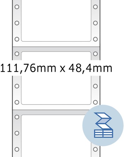 Etiket HERMA 8166 111.7x48.4mm 1-baans wit 2000st 2000 etiket-2