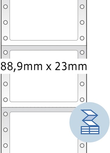 Etiket HERMA 8210 88.9x23Mm 1-baans wit 6000st 6000 etiket-2