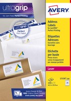Etiket Avery L7159-250 63.5x33.9mm wit 6000stuks 250 Vel