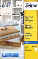 Etiket Avery J8567-25 210x297mm A4 tr 25stuks 25 Vel
