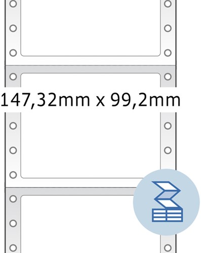 Etiket HERMA 8292 147.3x99.2mm 1-baans wit 3000st 3000 etiket-2