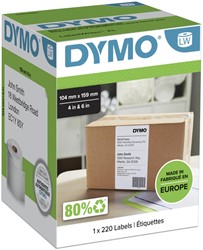 Etiket Dymo LabelWriter 5XL verzendlabel 104x159 220 Stuk