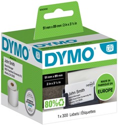 Etiket Dymo LabelWriter visitekaart 51x89 wit 300 Stuk
