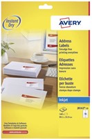 Etiket Avery J8162-10 99.1x33.9mm wit 160st 10 Vel