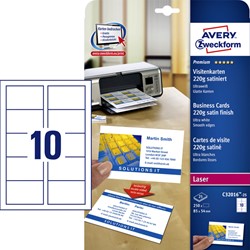 Visitekaart Avery C32016-25 85x54mm 220gr 250st 25 Vel