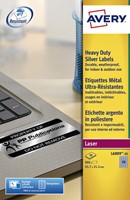 Etiket Avery L6009-20 45.7x21.2mm zilver 960stuks 20 Vel-2