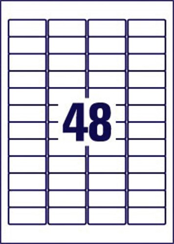 Etiket Avery L6009-20 45.7x21.2mm zilver 960stuks 20 Vel-3