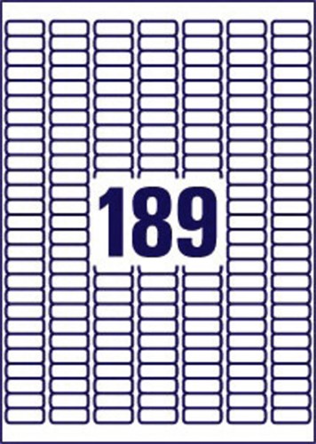 Etiket Avery L6008-20 25.4x10mm zilver 3780st 20 Vel-3