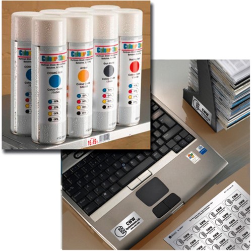 Etiket Avery L6008-20 25.4x10mm zilver 3780stuks 20 Vel-1