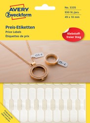 Etiket Avery 3335 49x10mm wit 924st 33 Vel