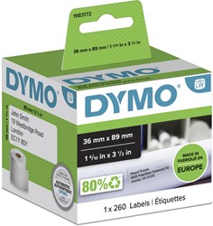 Etiket Dymo LabelWriter adressering 36x89 wit 1 Rol