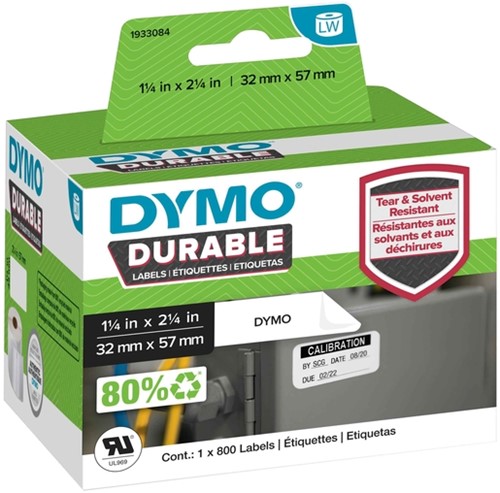Etiket Dymo LabelWriter industrieel 32x57 wit 1 Rol